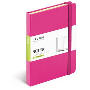 Notes Tucson A5 linajkový s gumičkou - magenta