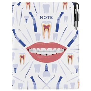 Notes - zápisník DESIGN A4 čistý - biela - zubár