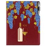 Notes - zápisník DESIGN A4 čistý - bordová - Víno