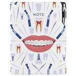Notes - zápisník DESIGN A4 linajkový - biela - zubár