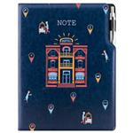 Notes - zápisník DESIGN A4 linajkový - modrá - Hotel