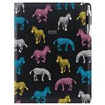 Notes - zápisník DESIGN A4 štvorčekový - čierna - zebra