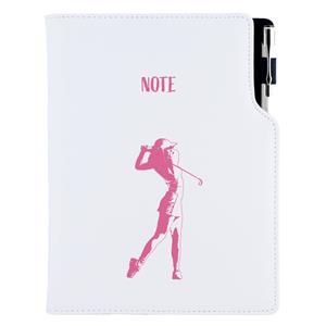 Notes - zápisník DESIGN A5 bodkovaný - biela - Golf žena