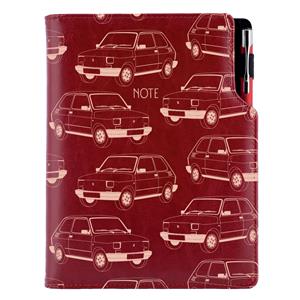 Notes - zápisník DESIGN A5 bodkovaný - bordová - Maluch