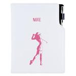Notes - zápisník DESIGN A5 čistý - biela - Golf žena