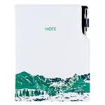 Notes - zápisník DESIGN A5 linajkový - biela - hory