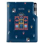 Notes - zápisník DESIGN A5 štvorčekový - modrá - Hotel