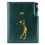 Notes - zápisník DESIGN A5 štvorčekový - zelená - Golf muž