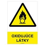 Oxidujúce látky-bezpečnostná tabuľka, plast A4, 2mm