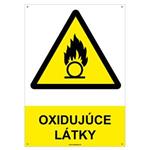 Oxidujúce látky-bezpečnostná tabuľka s dierkami, plast A4, 2mm