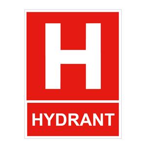 Označenie hydrantu - bezpečnostná tabuľka, plast 1 mm 200x150 mm