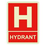 Označenie hydrantu - fotoluminiscenčná tabuľka, samolepka 200x150 mm