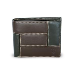 pánska kožená peňaženka v kombinácii čierne a hnedej farby