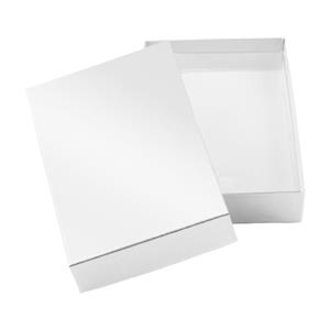 Papierová krabička s vekom typ 2 lepená 150x180 lesklá - biela