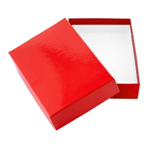 Papierová krabička s vekom typ 2 lepená 150x180 lesklá - červená