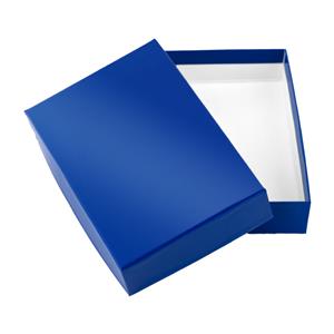 Papierová krabička s vekom typ 2 lepená 153x215 lesklá - modrá námornícka