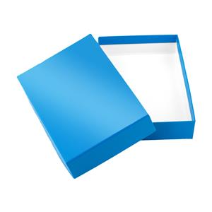 Papierová krabička s vekom typ 2 lepená 153x215 lesklá - modrá