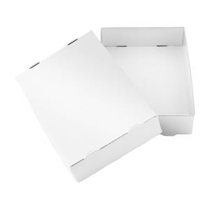 Papierová krabička s vekom typ 3 skladacie 150x180 lesklá - biela