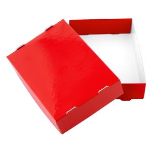 Papierová krabička s vekom typ 3 skladacie 150x180 lesklá - červená