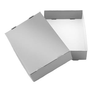 Papierová krabička s vekom typ 3 skladacie 150x180 lesklá - strieborná