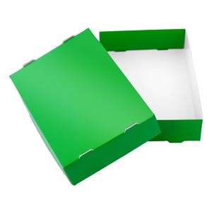 Papierová krabička s vekom typ 3 skladacie 153x215 lesklá - zelená