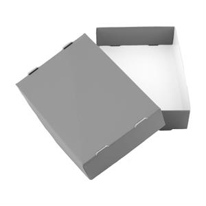 Papierová krabička s vekom typ 3 skladacie 215x302 matná - šedá