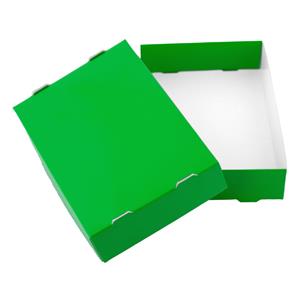 Papierová krabička s vekom typ 3 skladacie 215x302 matná - zelená
