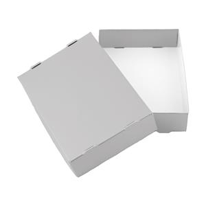 Papierová krabička s vekom typ 3 skladacie 250x310 matná - strieborná