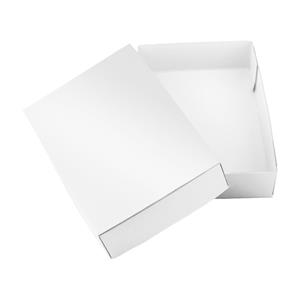 Papierová krabička s vekom typ 4 lepená 150x180 lesklá - biela