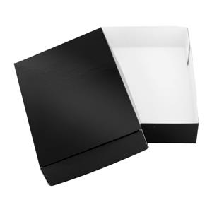 Papierová krabička s vekom typ 4 lepená 150x180 lesklá - čierna