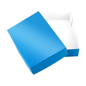 Papierová krabička s vekom typ 4 lepená 150x180 lesklá - modrá