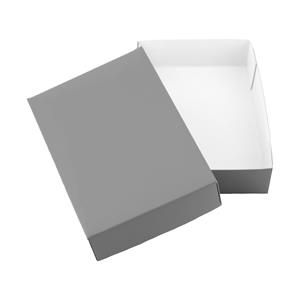 Papierová krabička s vekom typ 4 lepená 150x180 matná - šedá