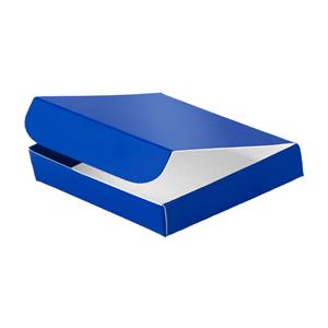 Papierová krabička zatváracie typ 5 lepená 150x180 lesklá - modrá námornícka