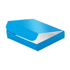 Papierová krabička zatváracie typ 5 lepená 150x180 lesklá - modrá