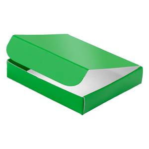 Papierová krabička zatváracie typ 5 lepená 150x180 lesklá - zelená