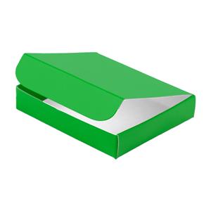 Papierová krabička zatváracie typ 5 lepená 150x180 matná - zelená