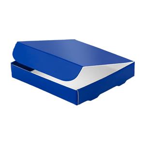 Papierová krabička zatváracie typ 6 skladacie 150x180 lesklá - modrá námornícka