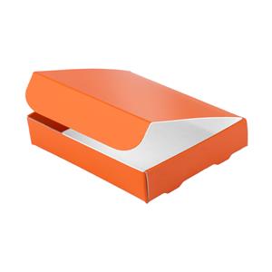 Papierová krabička zatváracie typ 6 skladacie 150x180 lesklá - oranžová