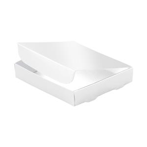 Papierová krabička zatváracie typ 6 skladacie 153x215 lesklá - biela