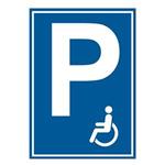 Parkovisko pre vozíčkarov - bezpečnostná tabuľka s dierkami, plast 2 mm, A4