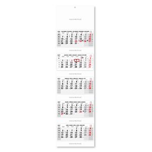 Päťmesačný kalendár Kvinto skládaný slovenský 2027 - sivý