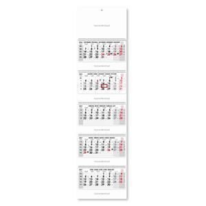 Päťmesačný kalendár Kvinto skládaný slovenský so špirálou 2027 - sivý