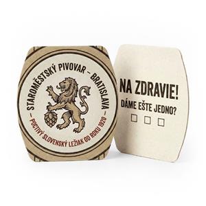 Pivné podtácky papierové špeciálny tvar obojstranná tlač - na zákazku