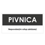 Pivnica, šedá, plast 1mm, 190x90mm