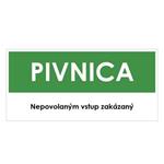 Pivnica, zelená, plast 2mm, 190x90mm
