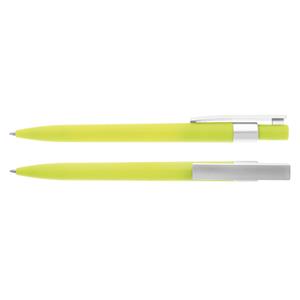 Plastové pero Knapp v pastelových farbách s hrotom 0,5 mm - žltá