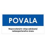 Povala, modrá, samolepka 190x90mm