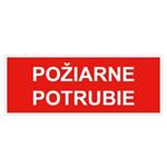 Požiarne potrubie - bezpečnostná tabuľka, plast 1 mm 210x80 mm