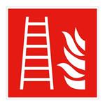 Požiarny rebrík - bezpečnostná tabuľka, samolepka 150x150 mm