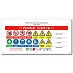POZOR STAVBA 1 SK bezpečnostný banner s logom firmy- 100x50 cm